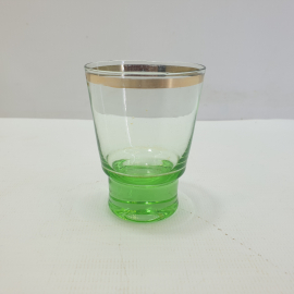 Стопка, цветное стекло (зеленое), золочение. СССР